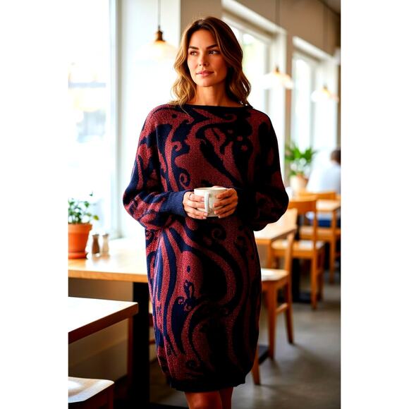 Mondi Dresses & Skirts - MONDI Vintage Wool Blend Sweater Dress Sz M Made in Germany Breathable Material
